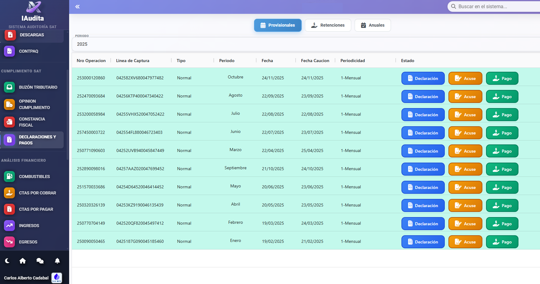 Módulo Declaraciones